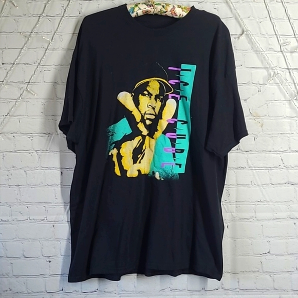 Ice Cube NWA Rap Classic 90s Black Graphic Print Tee Tshirt Mens Size 2XL - Picture 6 of 12